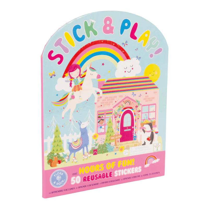 Floss & Rock Stick & Play Rainbow Fairy (reusable sticker stories set) 3yrs+