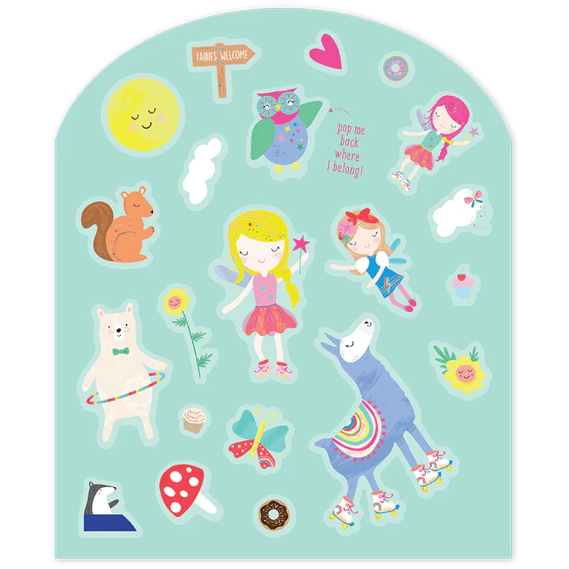 Floss & Rock Stick & Play Rainbow Fairy (reusable sticker stories set) 3yrs+ - Timeless Toys