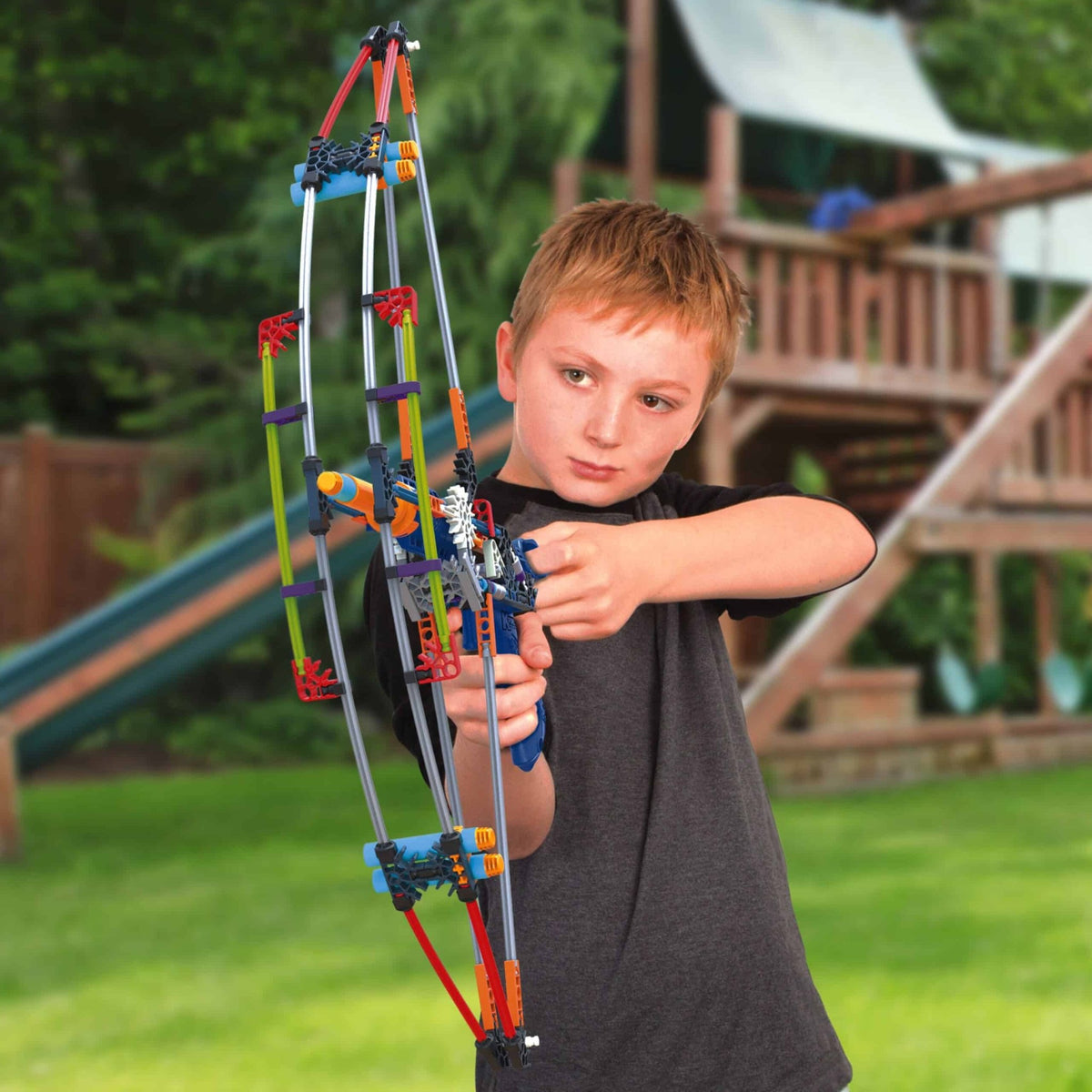 K'NEX Cyber-X Battle Bow Set Da Costruzione – 165 Pezzi, Con 5 Freccette, Giocattolo Educativo STEM Per Bambini Dagli 8 Anni In Su