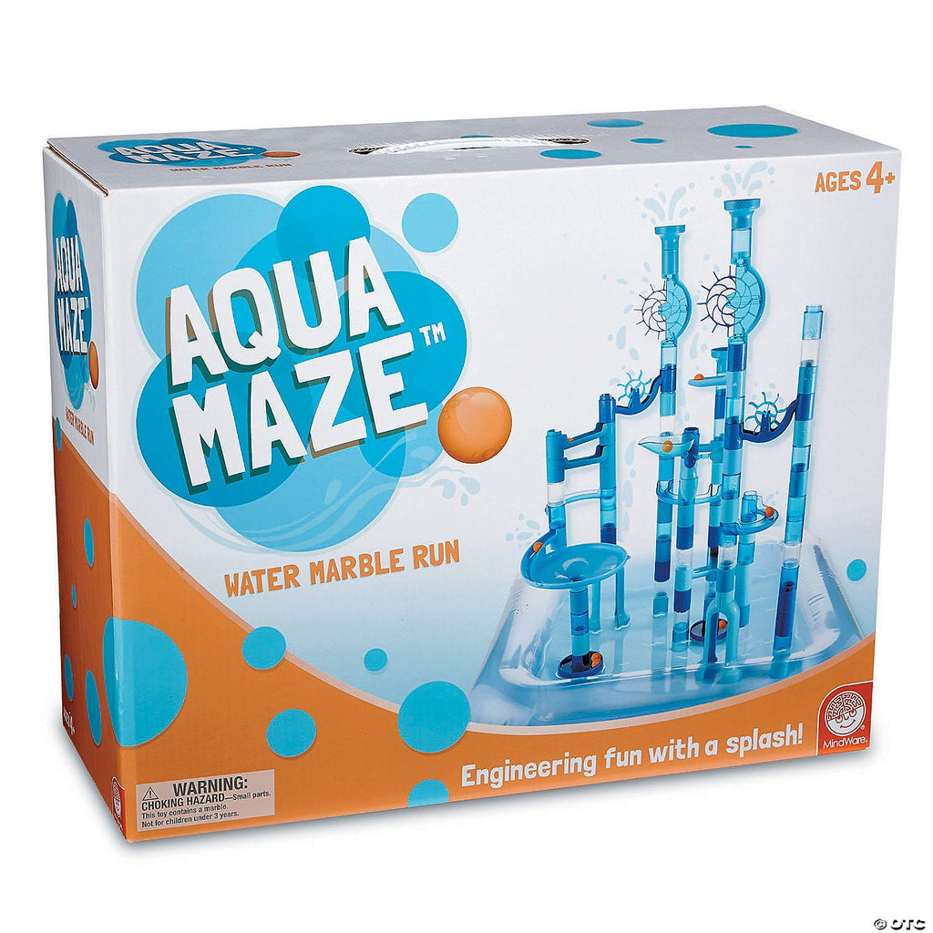 125 Piece Aqua Maze Marble Run- Mindware - Timeless Toys