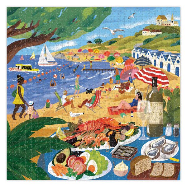 Beach Umbrellas 1000pc Puzzle by eeBoo - Timeless Toys