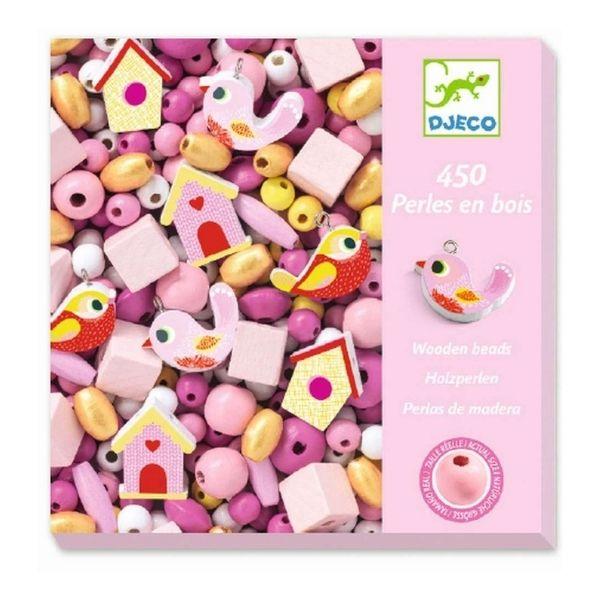 Birds and Homes Wooden Beads by Djeco - Timeless Toys