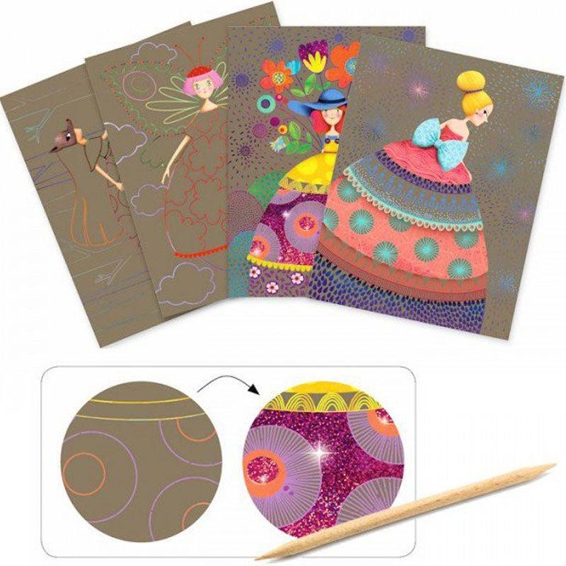 Djeco Scratch Cards - The Beauties' Ball - Timeless Toys