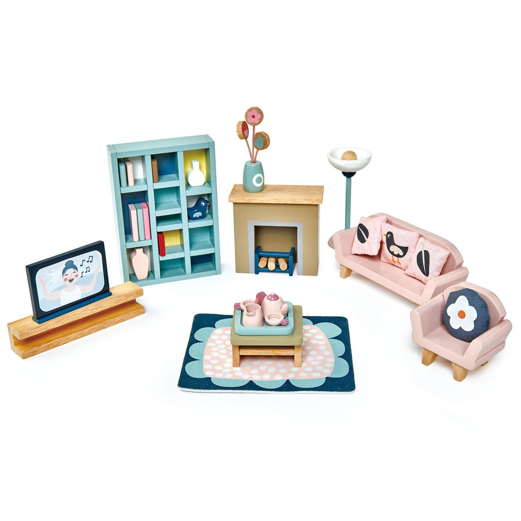 Dolls House Sitting Room Furniture by Tender Leaf Toys - Timeless Toys