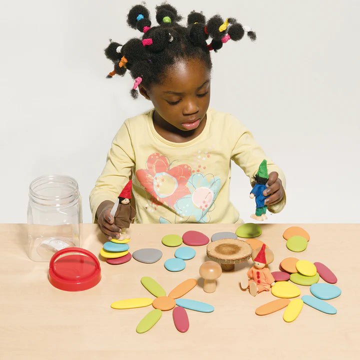 Junior Rainbow Pebbles - Earth Colours - Jar of 36pcs by EDX Education - Timeless Toys