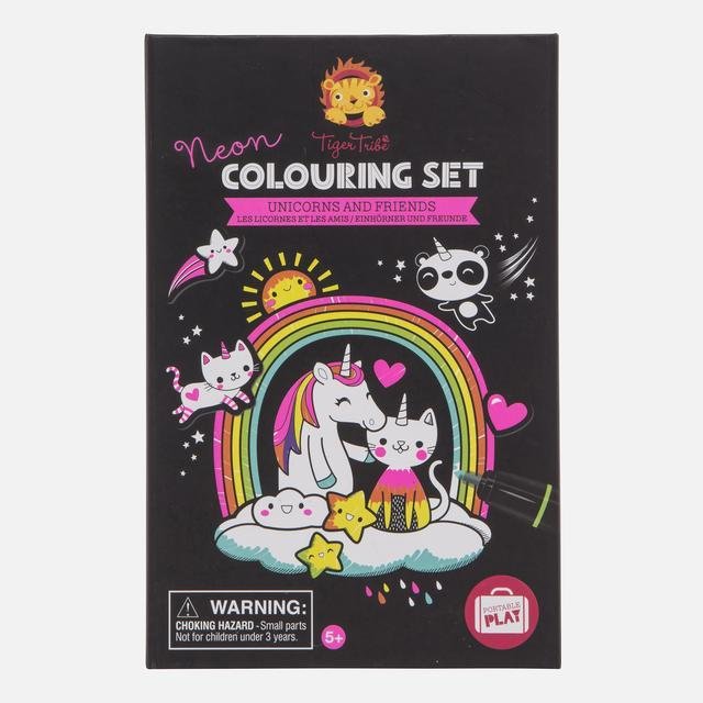 Neon Colouring Set - Unicorn and Friends - Timeless Toys