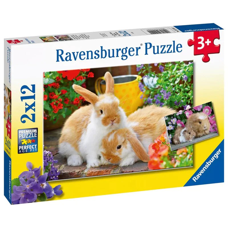 Ravensburger - Guinea Pigs & Bunnies - 2 x 12pc puzzles - Timeless Toys