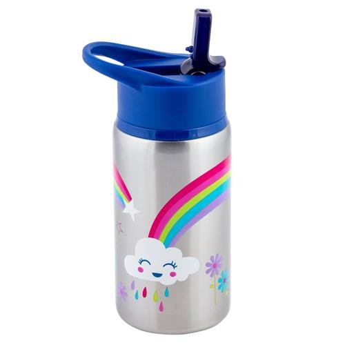 Stainless Steel Water Bottle with Flip Top Lid - Rainbow - Timeless Toys