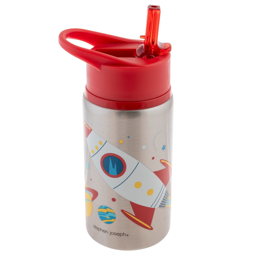 Stainless Steel Water Bottle with Flip Top Lid - Space - Timeless Toys