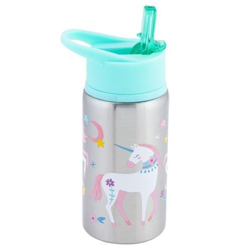 Stainless Steel Water Bottle with Flip Top Lid - Unicorn - Timeless Toys