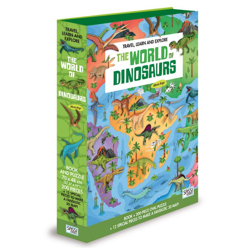 The World of Dinosaurs 200pc puzzle + book - Sassi - Timeless Toys
