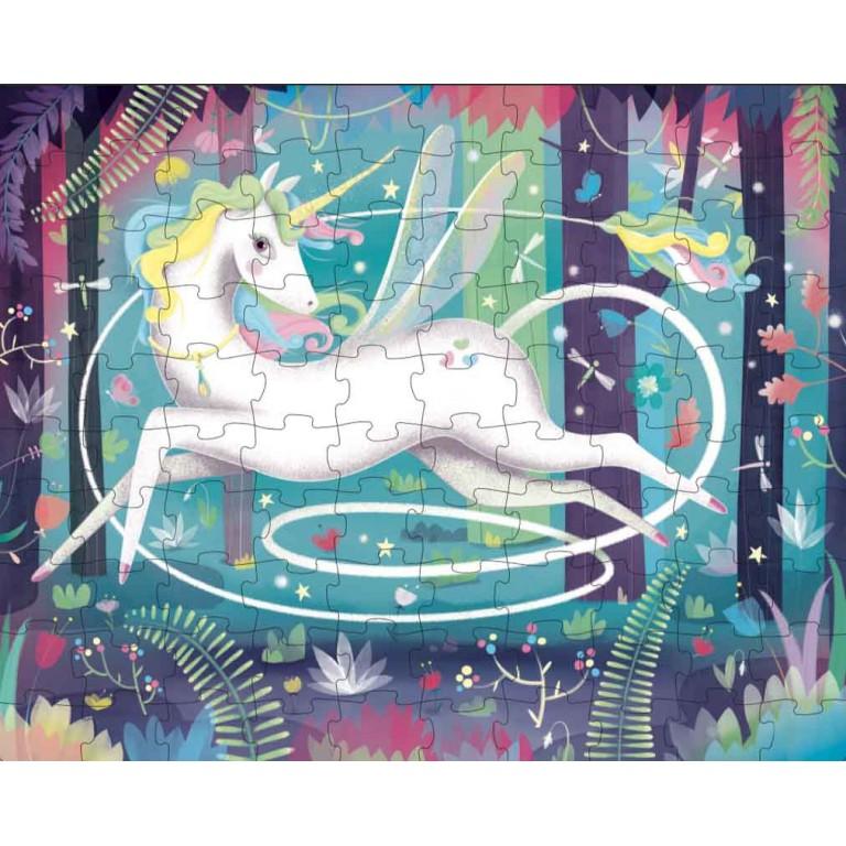 Unicorn 100pc Puzzle and Book Set by Sassi - Timeless Toys