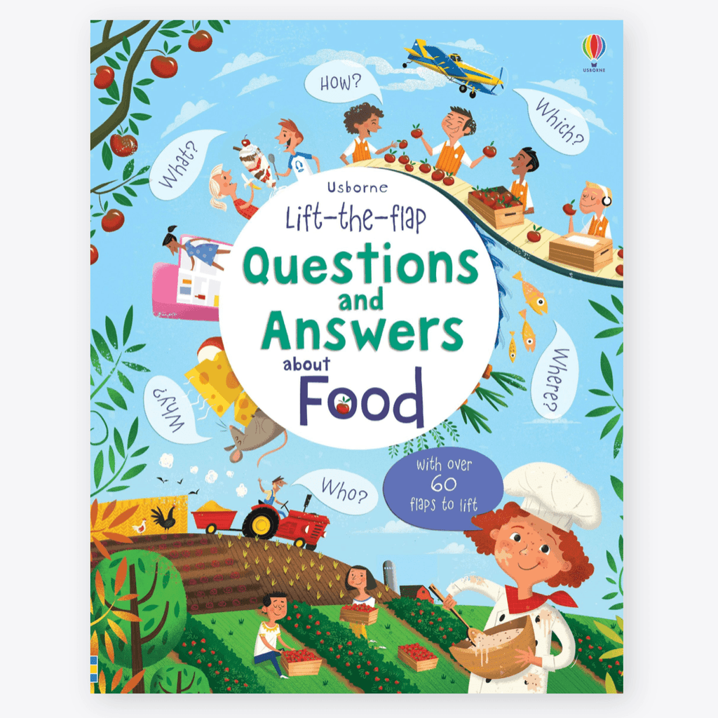 Usborne Lift the Flap Book - Questions and Answers about Food - Timeless Toys