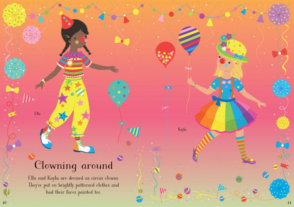 Usborne Little Sticker Dolly Dressing - Carnival - Timeless Toys