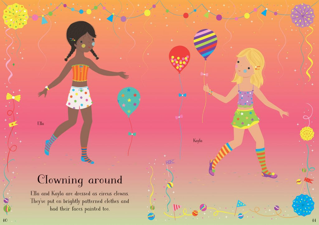 Usborne Little Sticker Dolly Dressing - Carnival - Timeless Toys