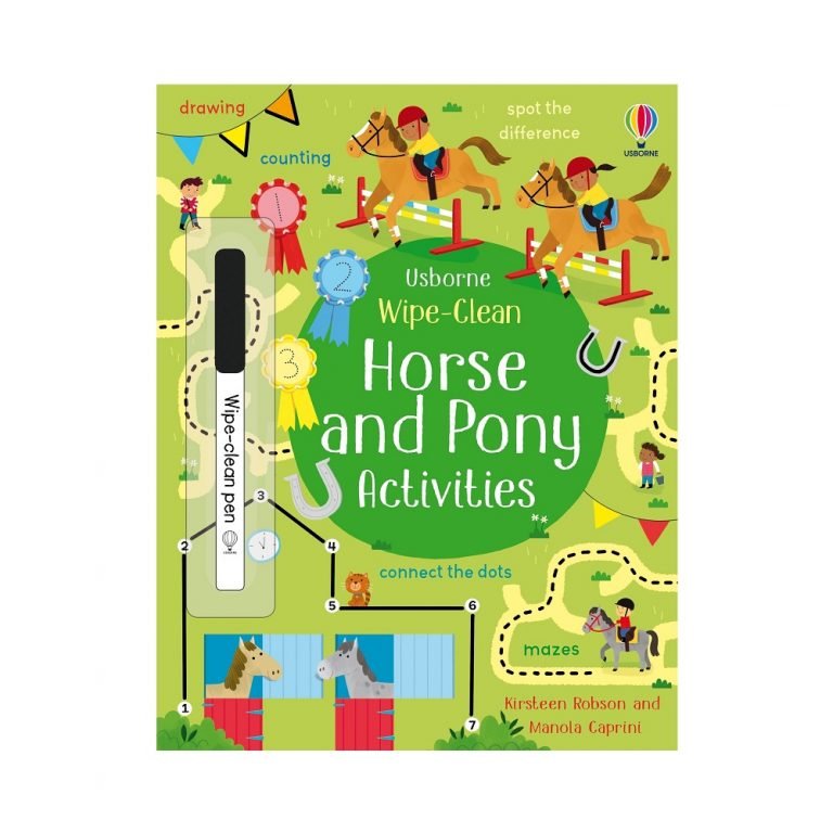 Usborne: Wipe Clean Horse and Pony Activities - 3yrs+ - Timeless Toys