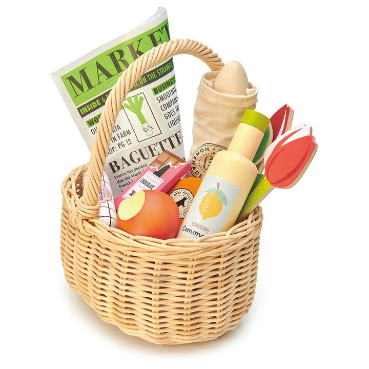 Wicker Shopping Basket by Tender Leaf Toys - Timeless Toys