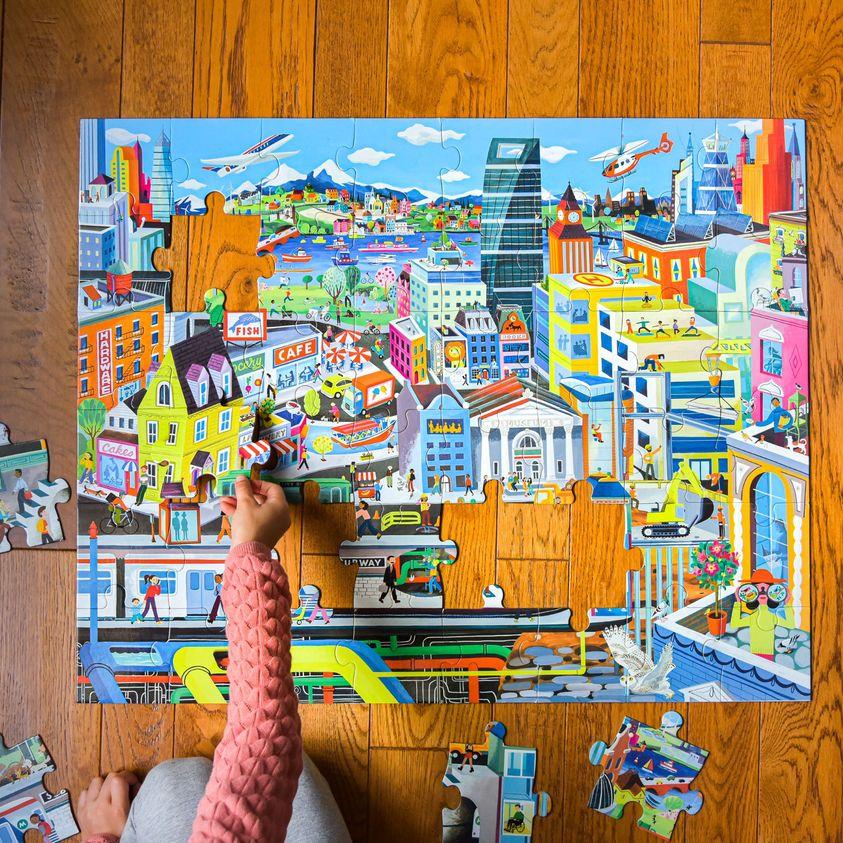 Within the City 48pc Giant Floor Puzzle by eeBoo - Timeless Toys