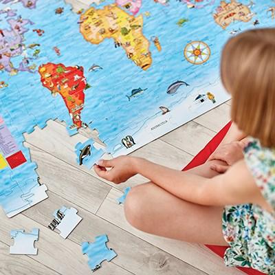 World Map Puzzle and Poster - Timeless Toys