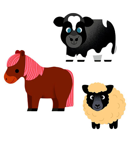 Djeco - Farm animals stickers for little ones - 18months+