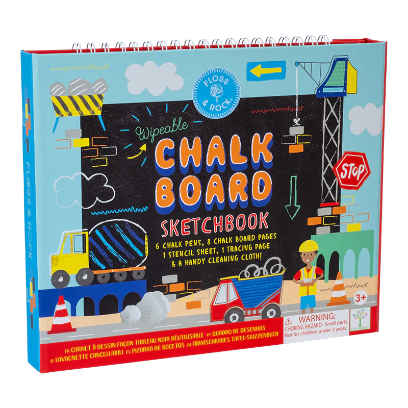 Floss & Rock: Chalk Board Sketchbook - Construction - 3yrs+