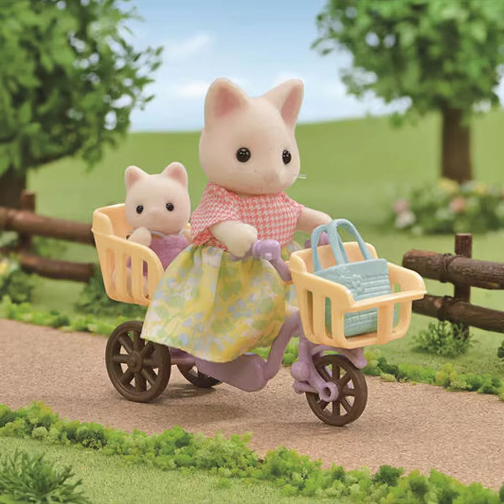 Sylvanian Families: Floral Cat Mother's Cycling Set