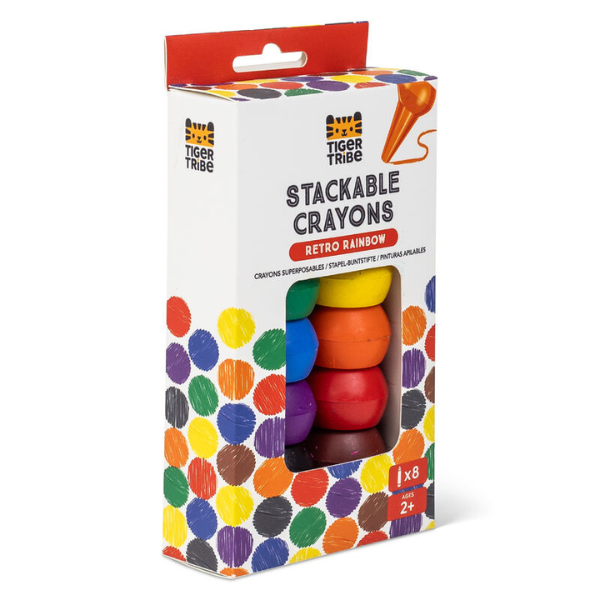 Stackable Crayons - Retro Rainbow by Tiger Tribe
