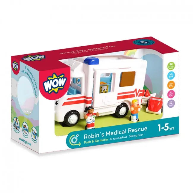 Robin's Medical Rescue - Push & Go Playset by WOW Toys: 1 - 5yrs