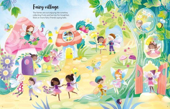 Usborne: Sparkly Fairies first sticker book - 3yrs+