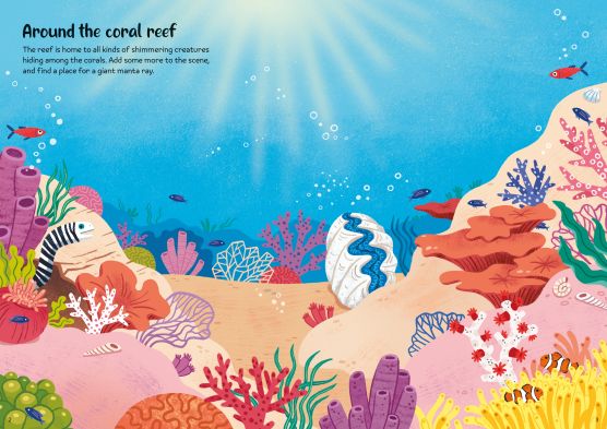 Usborne: Sparkly Sea Creatures Sticker Book - 3yrs+