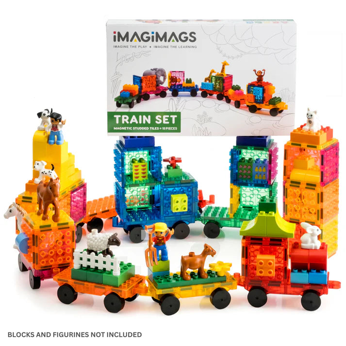 Imagimags Magnetic Train Set - 6 carriages - 18pcs
