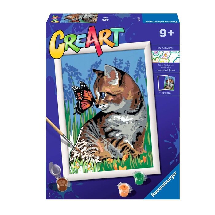 Ravensburger CreArt - Best Friends Paint by Number Kit with Frame - 9yrs+