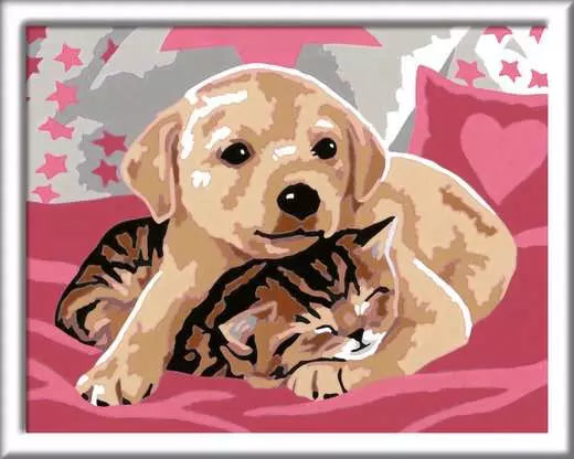 Ravensburger CreArt - Blanket Buddies Paint by Numbers Kit with Frame - 9yrs+