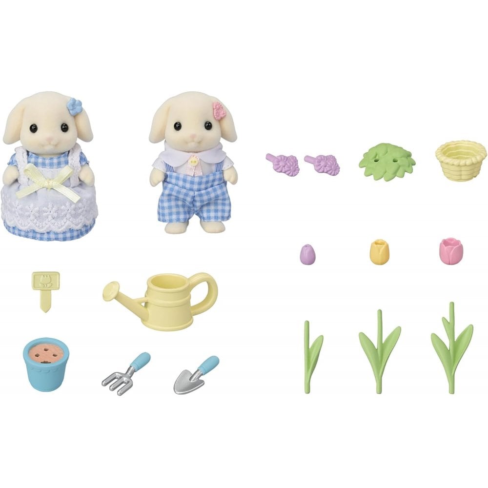 Sylvanian Families: Blossom Gardening Set - Flora Rabbit Sister & Brother