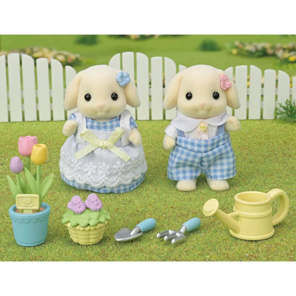 Sylvanian Families: Blossom Gardening Set - Flora Rabbit Sister & Brother