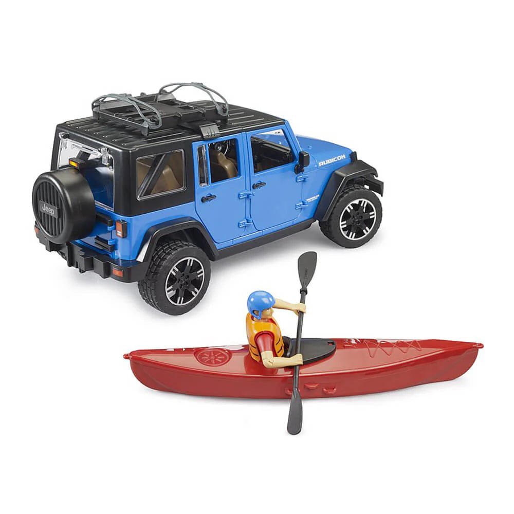 Bruder Jeep Wrangler Rubicon with Kayak and Figurine - Timeless Toys