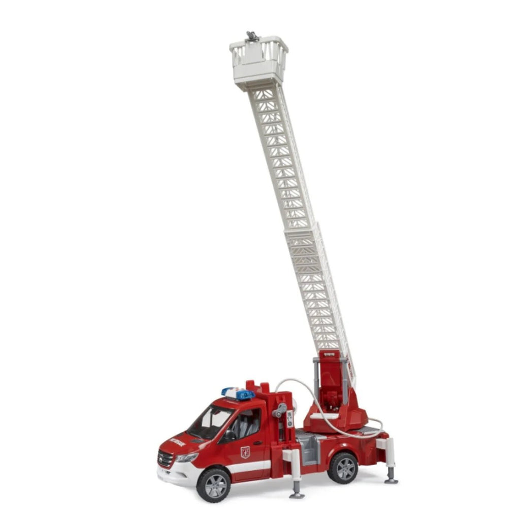 Bruder MB Sprinter Fire Engine with ladder, water pump, light & sound module (45cm long) - Timeless Toys