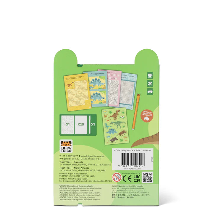Tiger Tribe Busy Whiz Fun Activity Pack - Dinosaurs