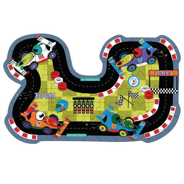 Cars - 80pc shaped puzzle - Floss & Rock - Timeless Toys