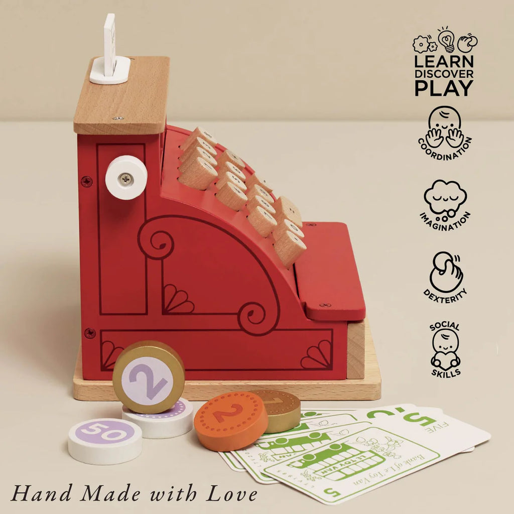 Le Toy Van - Wooden Shop Till - Cash Register & Play Money