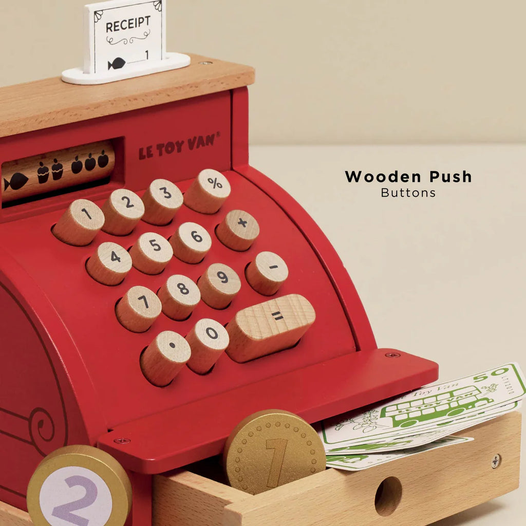 Le Toy Van - Wooden Shop Till - Cash Register & Play Money