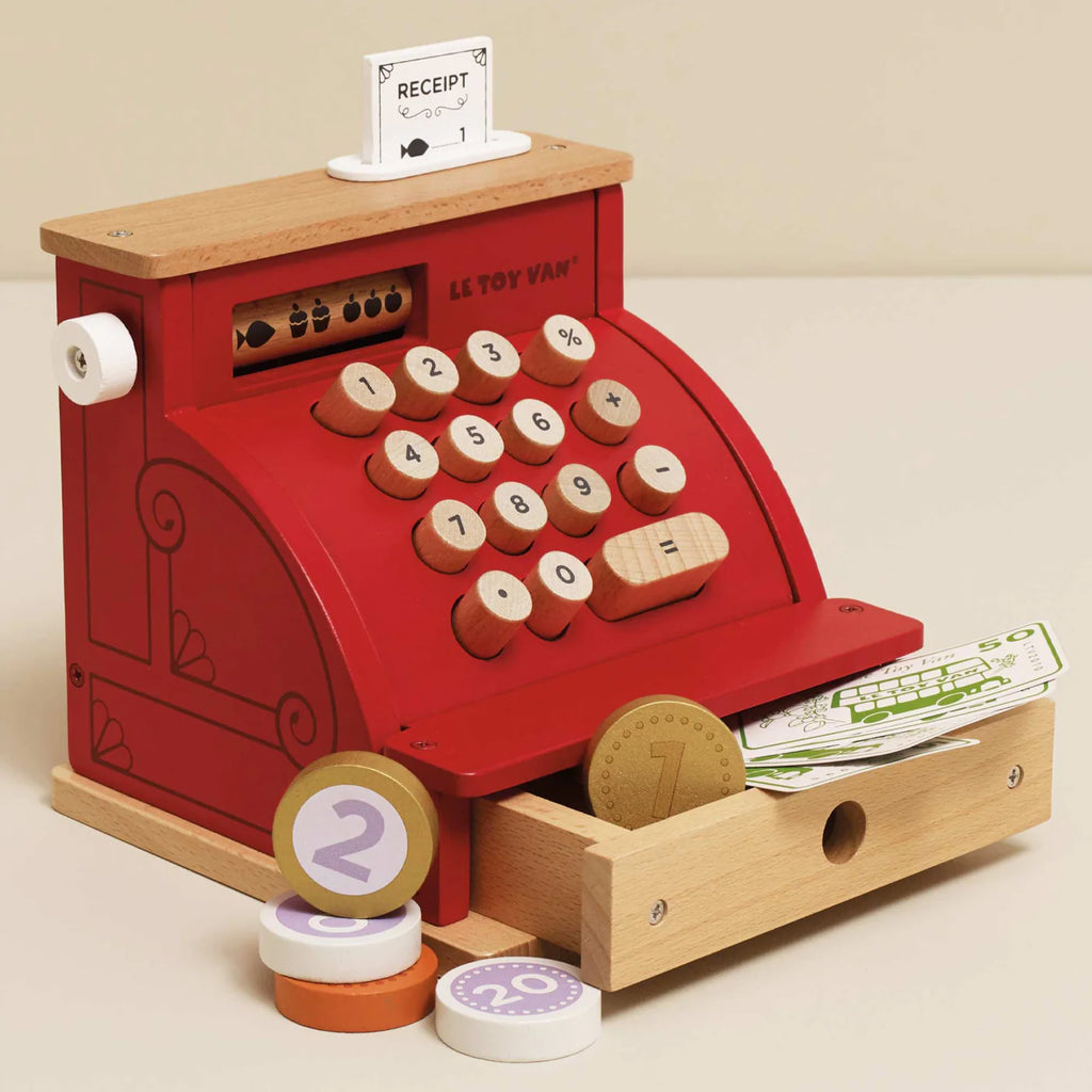 Le Toy Van - Wooden Shop Till - Cash Register & Play Money