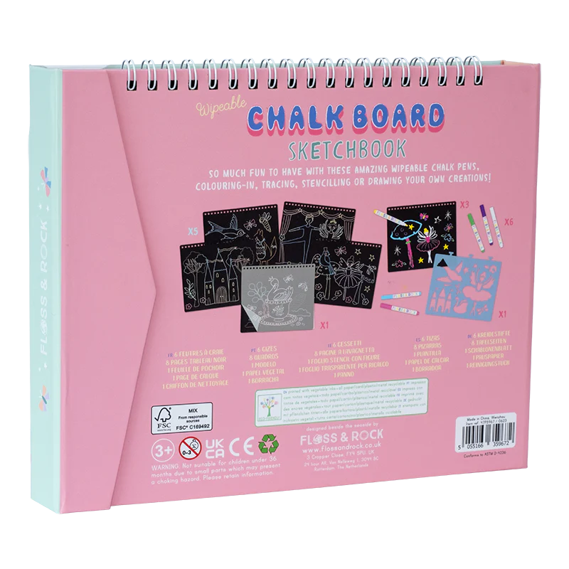 Floss & Rock: Chalk Board Sketchbook - Enchanted - 3yrs+