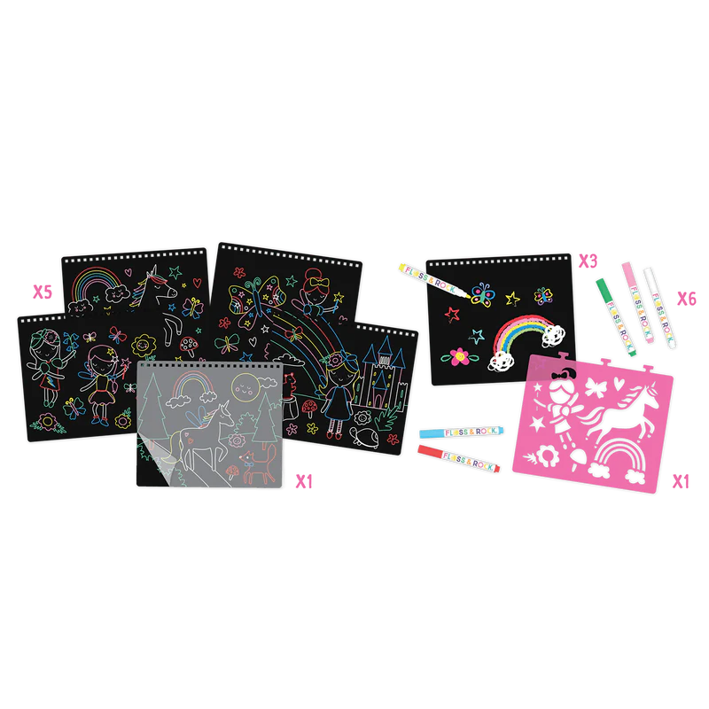 Floss & Rock: Chalk Board Sketchbook - Rainbow Fairy - 3yrs+