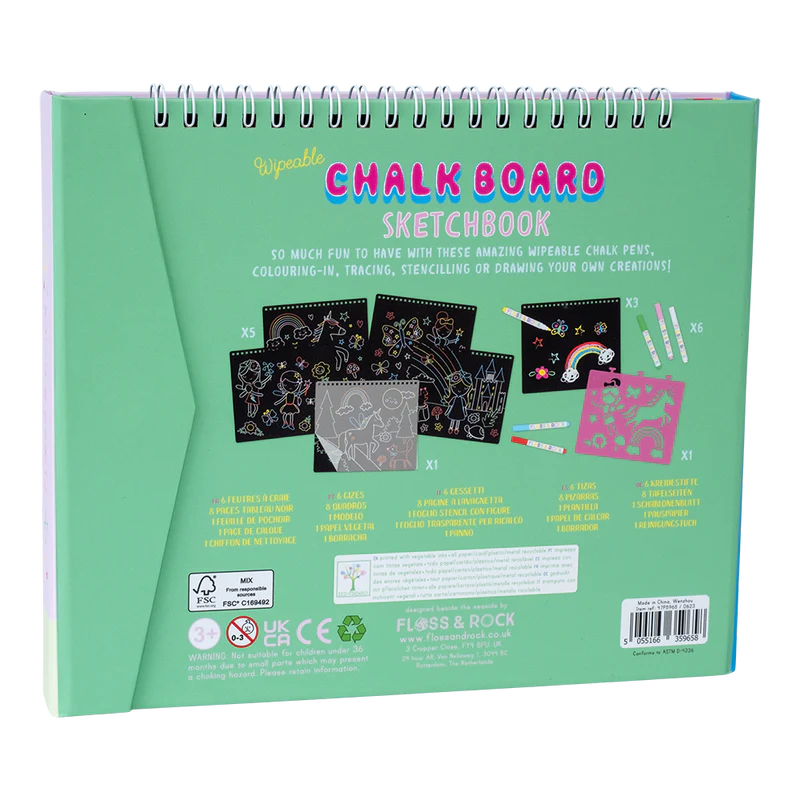 Floss & Rock: Chalk Board Sketchbook - Rainbow Fairy - 3yrs+