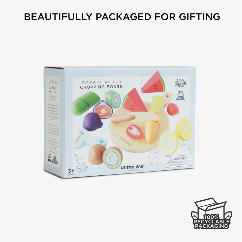 Le Toy Van - Wooden Chopping Board & Sliceable Play Food Set