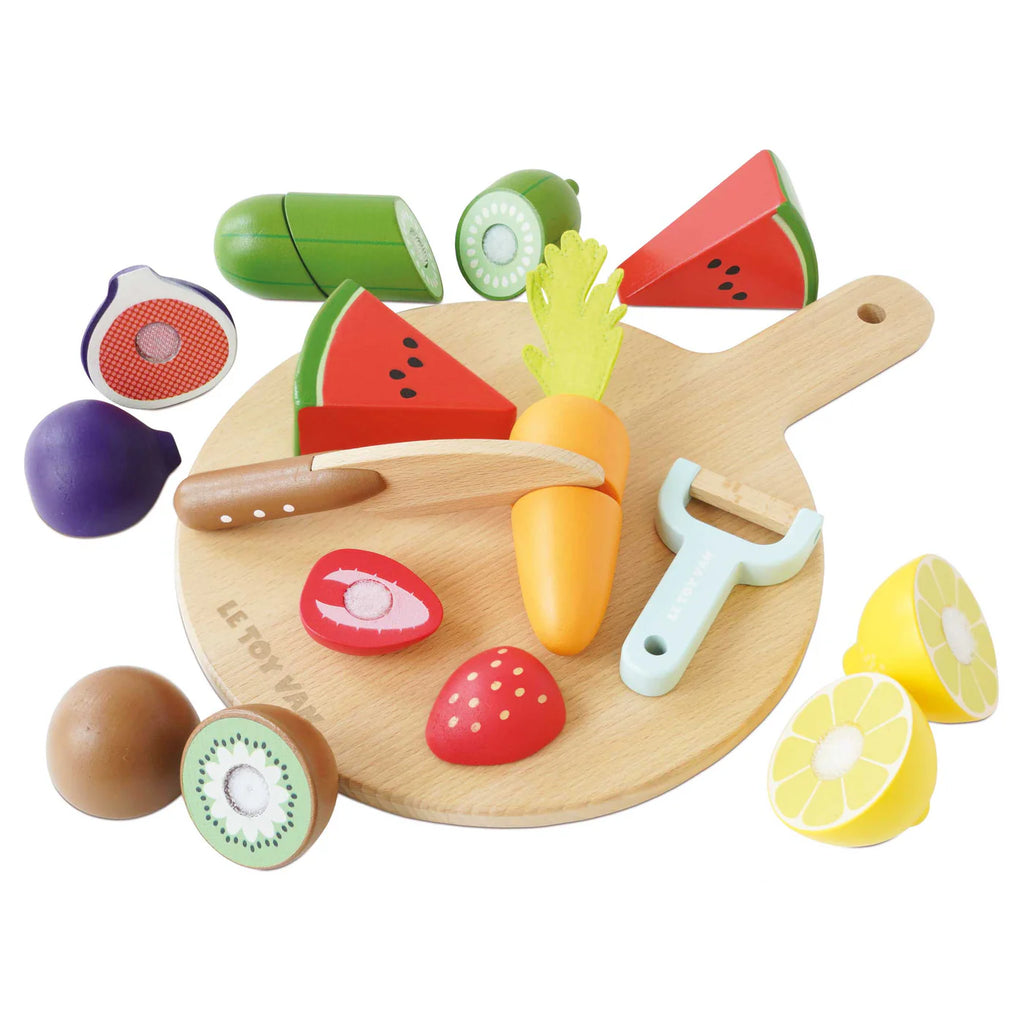 Le Toy Van - Wooden Chopping Board & Sliceable Play Food Set