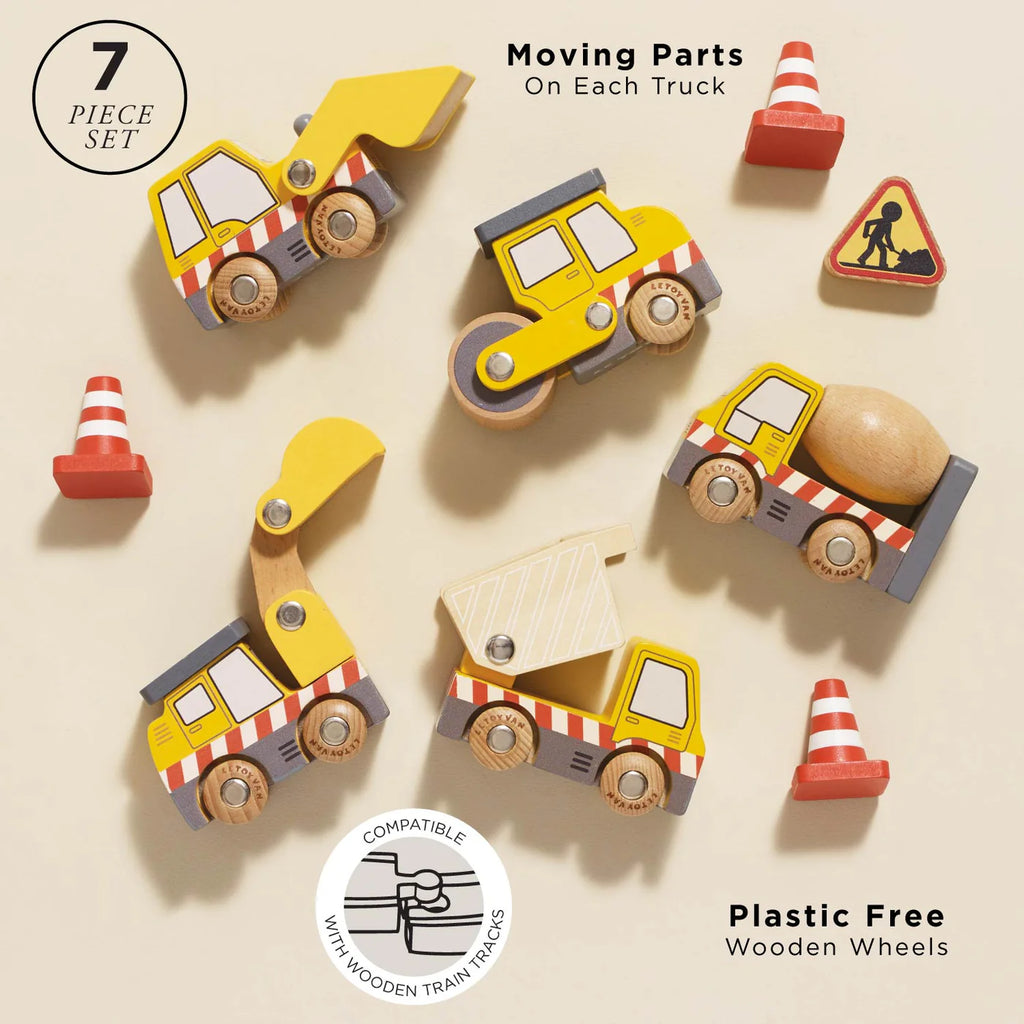 Le Toy Van - Wooden Construction Vehicles set
