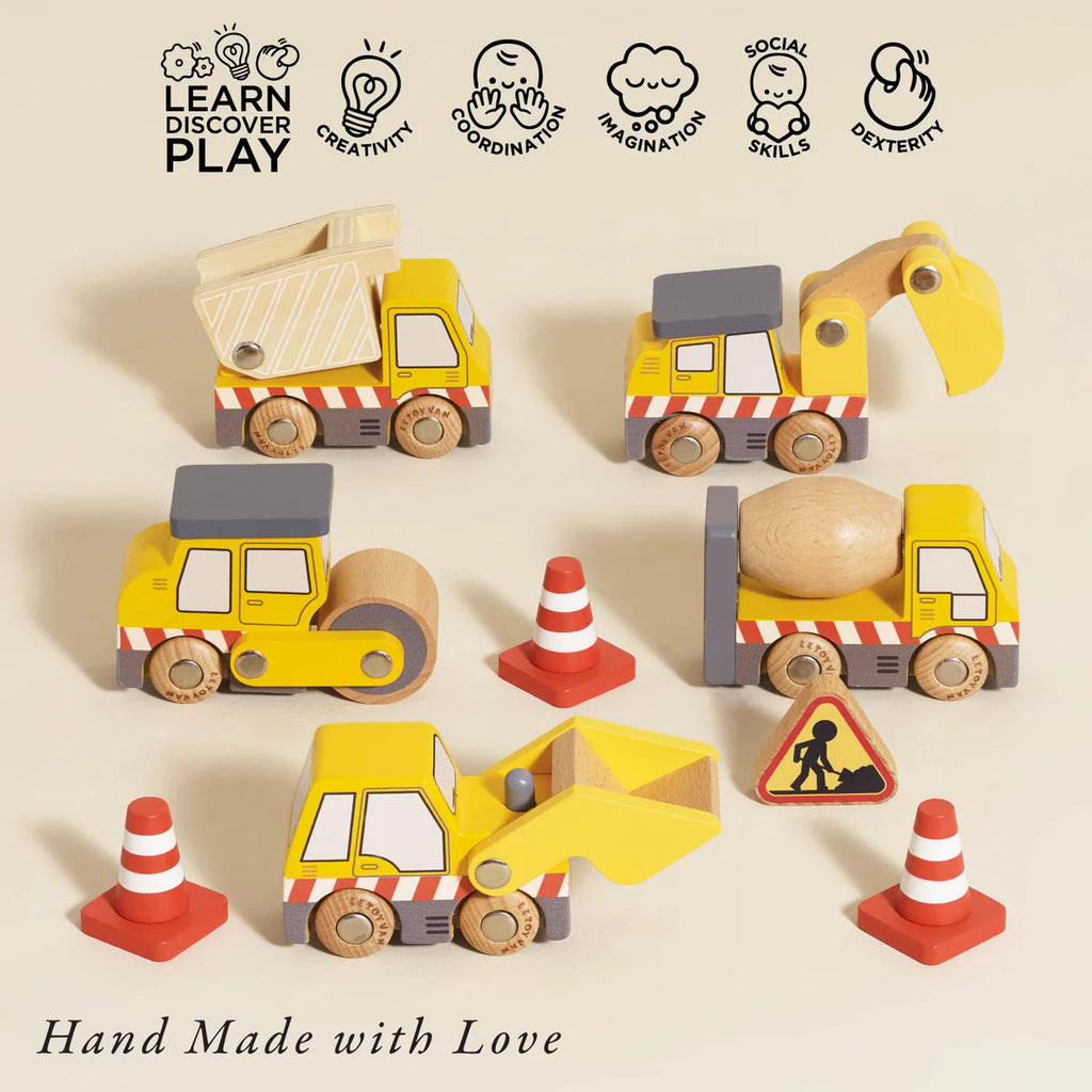 Le Toy Van - Wooden Construction Vehicles set