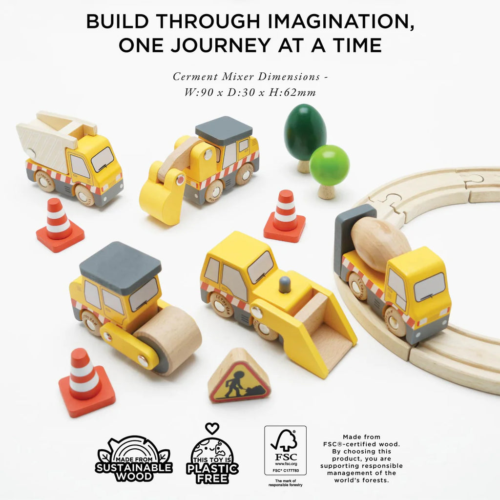 Le Toy Van - Wooden Construction Vehicles set